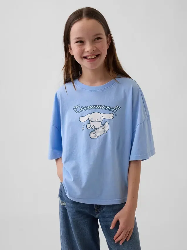 Camiseta oversize de corte cuadrado para niños de Sanrio