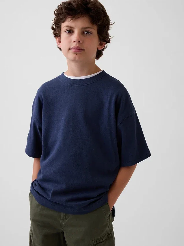 Camiseta oversize de peso pesado para niños