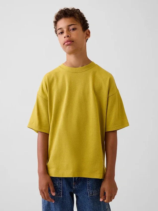 Camiseta oversize de peso pesado para niños