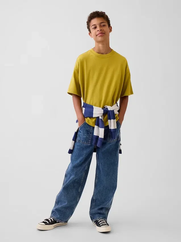 Camiseta oversize de peso pesado para niños