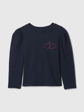 Camiseta para bebés y niños con mangas abullonadas para combinar