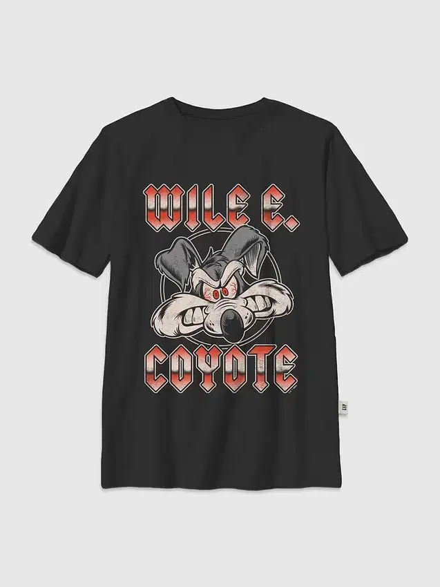 Camiseta para niños con diseño de Wile E. Metal de Looney Tunes