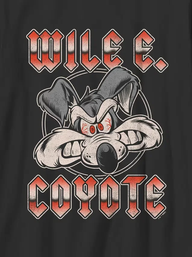 Camiseta para niños con diseño de Wile E. Metal de Looney Tunes