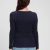 Camiseta premamá moderna con cuello en V