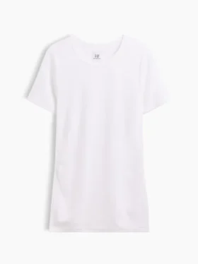 Camiseta premamá moderna de cuello redondo