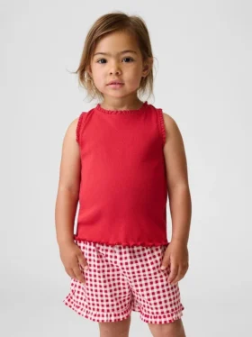 Camiseta sin mangas acanalada para bebés y niños