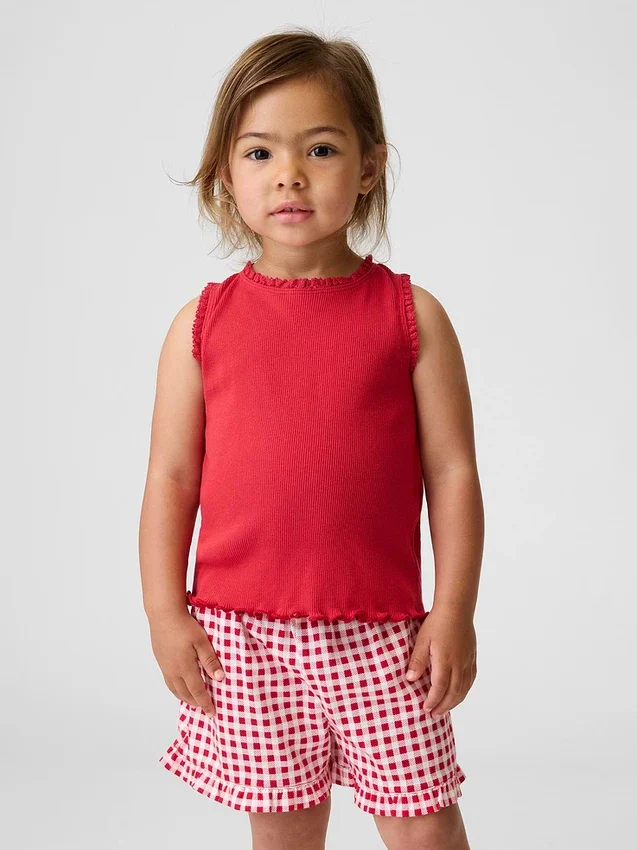Camiseta sin mangas acanalada para bebés y niños