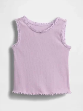 Camiseta sin mangas acanalada para bebés y niños