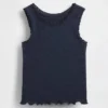 Camiseta sin mangas acanalada para bebés y niños
