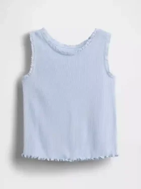 Camiseta sin mangas acanalada para bebés y niños