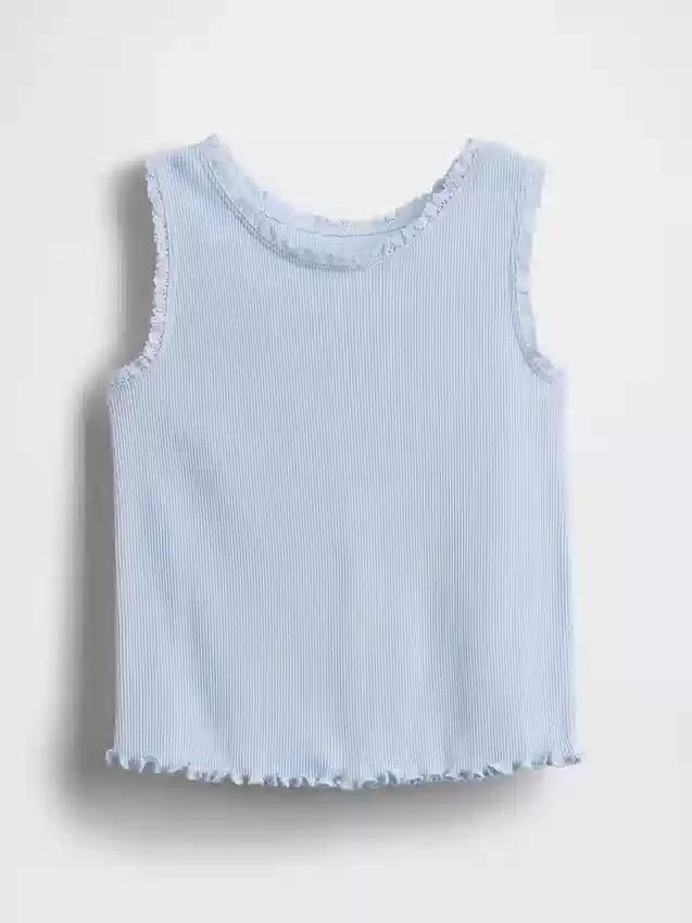 Camiseta sin mangas acanalada para bebés y niños