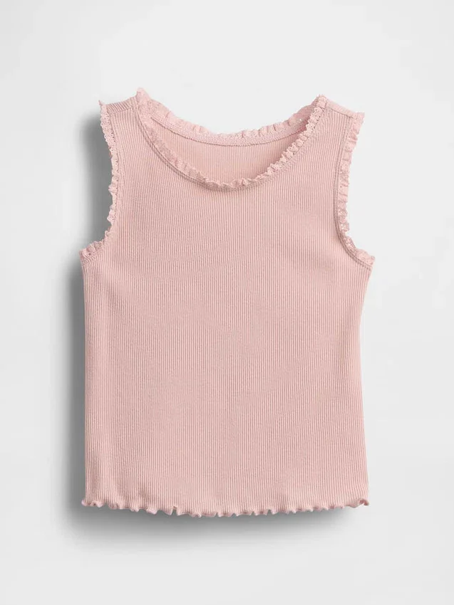 Camiseta sin mangas acanalada para bebés y niños