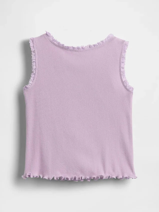 Camiseta sin mangas acanalada para bebés y niños