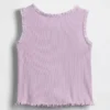 Camiseta sin mangas acanalada para bebés y niños