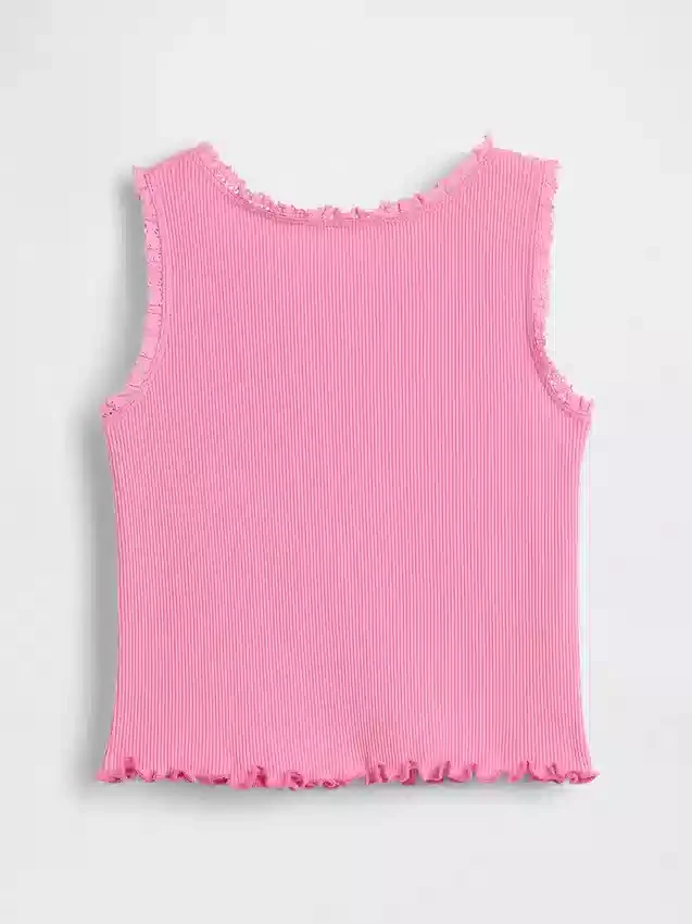 Camiseta sin mangas acanalada para bebés y niños