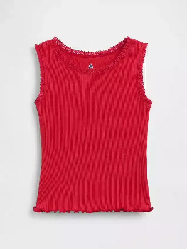 Camiseta sin mangas acanalada para bebés y niños