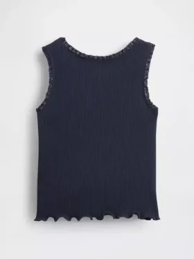 Camiseta sin mangas acanalada para bebés y niños