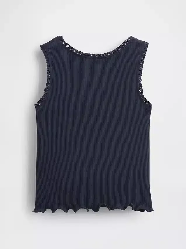 Camiseta sin mangas acanalada para bebés y niños