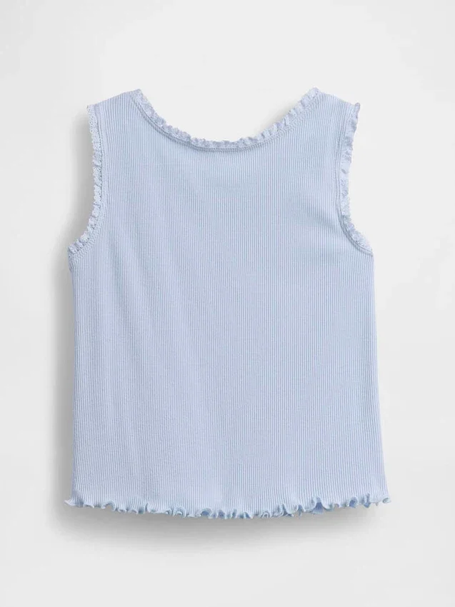 Camiseta sin mangas acanalada para bebés y niños