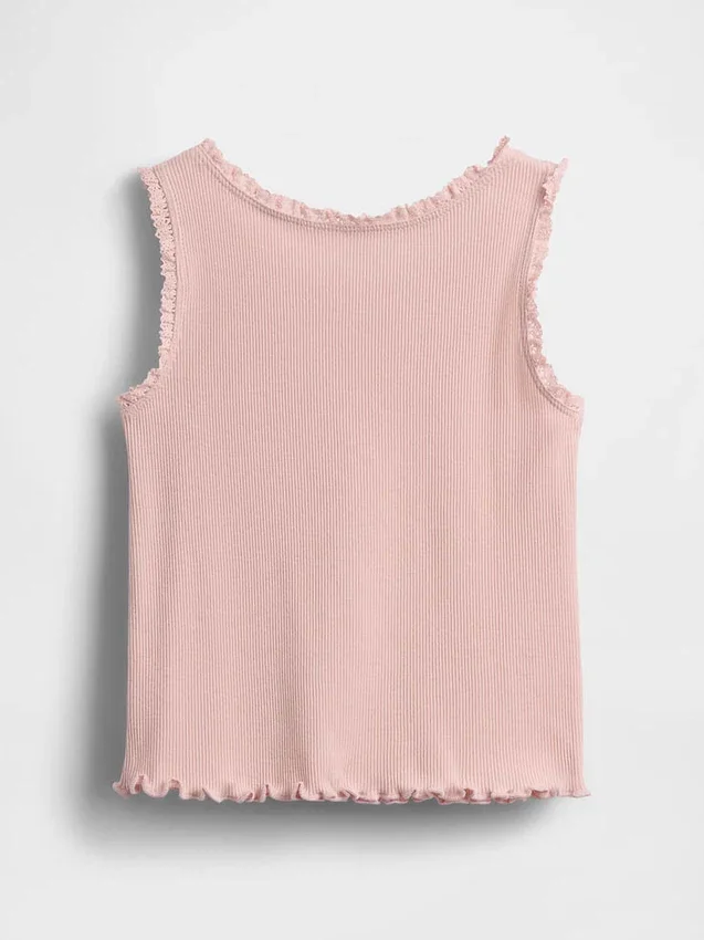 Camiseta sin mangas acanalada para bebés y niños