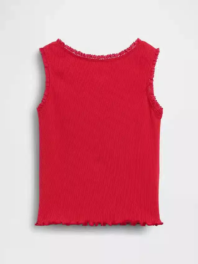 Camiseta sin mangas acanalada para bebés y niños
