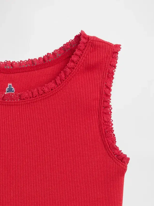 Camiseta sin mangas acanalada para bebés y niños