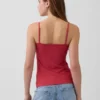 Camiseta sin mangas básica de punto tupido