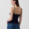 Camiseta sin mangas básica de punto tupido