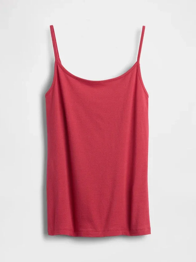 Camiseta sin mangas básica de punto tupido