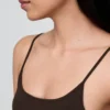 Camiseta sin mangas básica de punto tupido