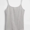 Camiseta sin mangas básica de punto tupido