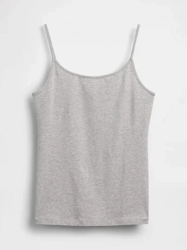 Camiseta sin mangas básica de punto tupido
