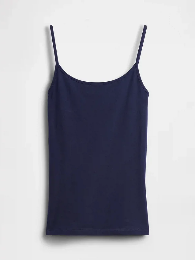Camiseta sin mangas básica de punto tupido