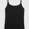 Camiseta sin mangas básica de punto tupido