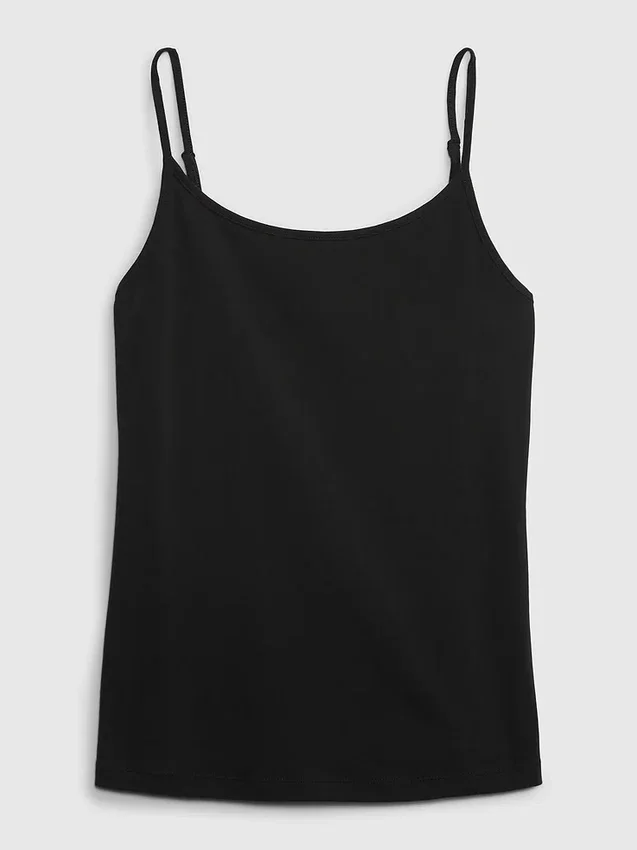 Camiseta sin mangas básica de punto tupido
