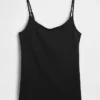 Camiseta sin mangas básica de punto tupido