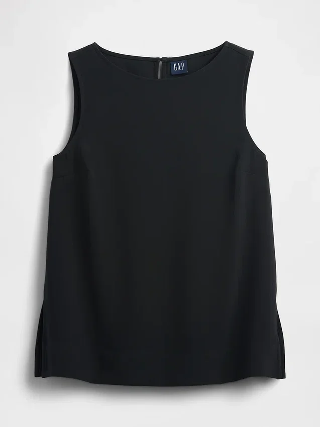 Camiseta sin mangas con cuello de barco