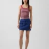 Camiseta sin mangas con cuello redondo acanalado
