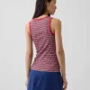 Camiseta sin mangas con cuello redondo acanalado
