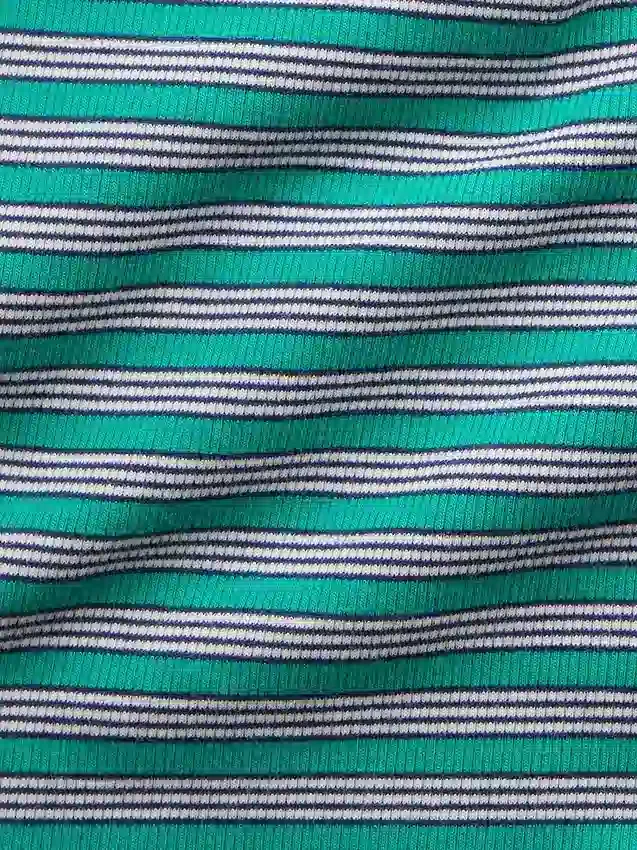 Camiseta sin mangas con cuello redondo acanalado
