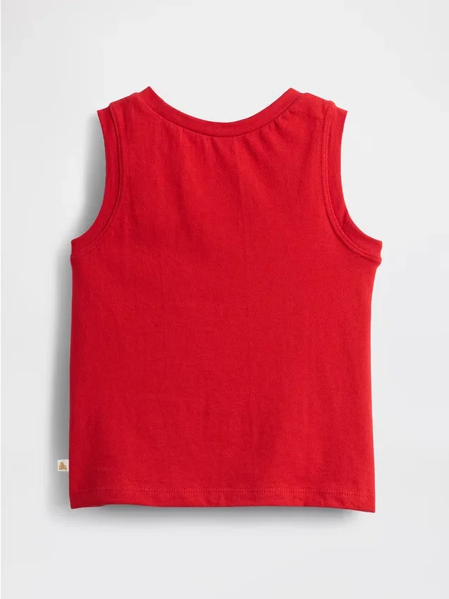 Camiseta sin mangas con estampado para bebés y niños, combinable