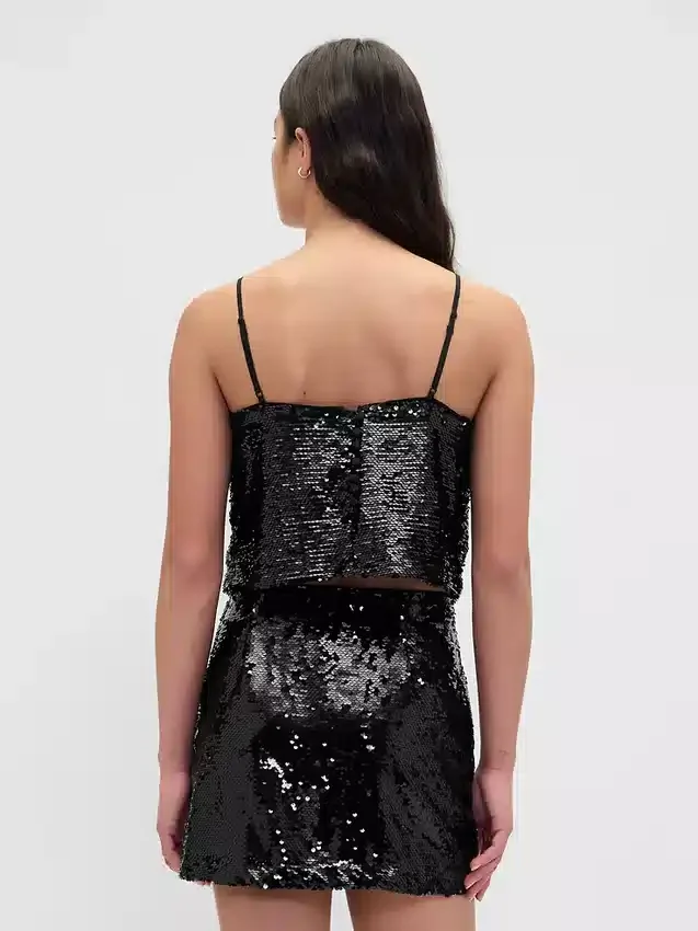 Camiseta sin mangas con lentejuelas