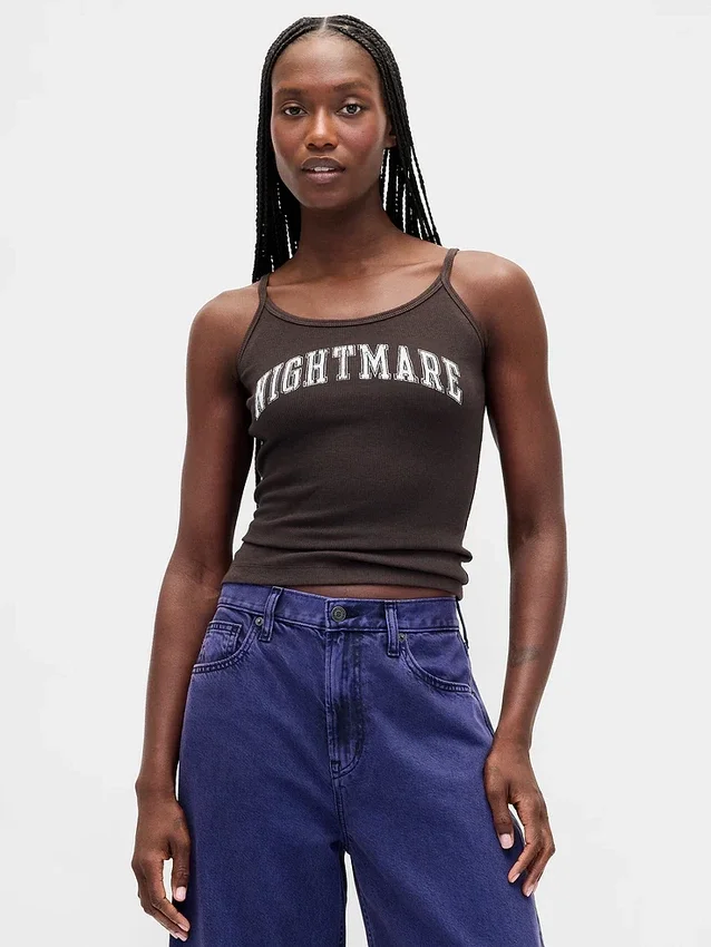 Camiseta sin mangas con mini acanalado de GAP × Disney: «La pesadilla antes de Navidad» de Tim Burton