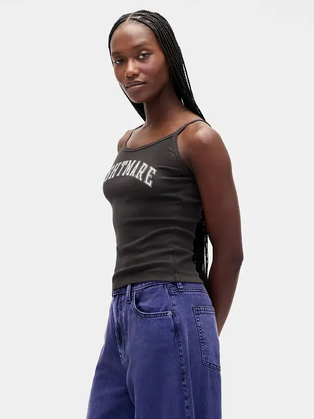 Camiseta sin mangas con mini acanalado de GAP × Disney: «La pesadilla antes de Navidad» de Tim Burton