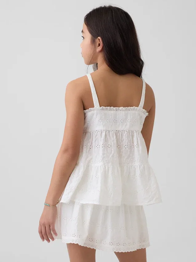 Camiseta sin mangas con ojales en capas para niños