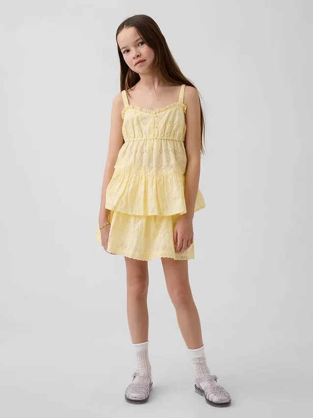 Camiseta sin mangas con ojales en capas para niños