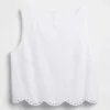 Camiseta sin mangas corta con ojales