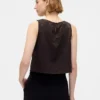 Camiseta sin mangas corta de jacquard