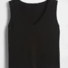 Camiseta sin mangas corta de punto