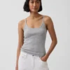 Camiseta sin mangas corta de punto pointelle